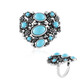 Zilveren ring met een Sleeping Beauty Turkoois (Desert Chic)