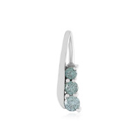 Gouden hanger met een hemelblauwe SI2 diamant