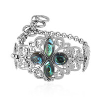 Zilveren armband met Abalone schelpen (Art of Nature)