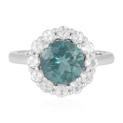 Zilveren ring met een Belgian Teal Fluoriet
