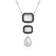 Zilveren halsketting met een parelmoer (Dallas Prince Designs)