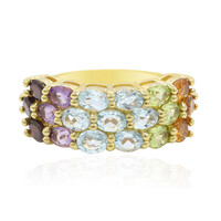 Zilveren ring met granaten