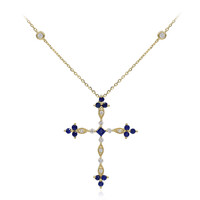 Gouden halsketting met een Ceylon saffier (CIRARI)