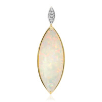 Gouden hanger met een Braziliaanse witte opaal