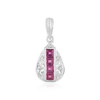 Zilveren hanger met rhodolieten