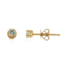 Gouden oorbellen met Paraiba toermalijnen