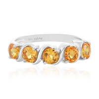 Zilveren ring met Mandarijn granaten