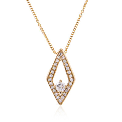 Gouden halsketting met een Loepzuivere (F) Diamant (LUCENT DIAMONDS)