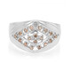 Zilveren herenring met Fancy diamanten