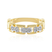 Zilveren ring met I3 (J) Diamanten