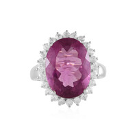Zilveren ring met een Roze Fluoriet