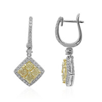 Gouden oorbellen met gele S12 diamanten (CIRARI)