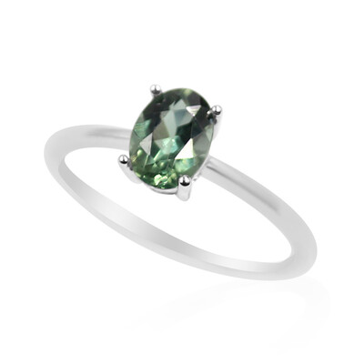Zilveren ring met een Chroom apatiet
