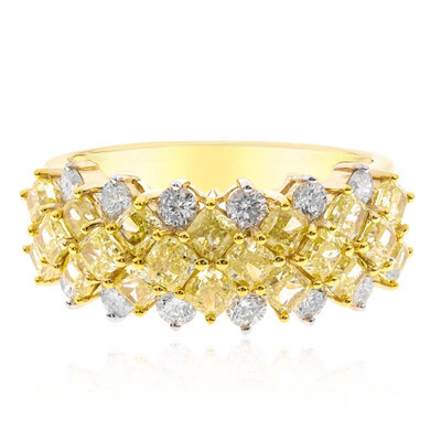 Gouden ring met gele S12 diamanten (CIRARI)