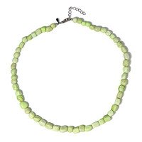 Zilveren halsketting met Limoen chrysoprasen
