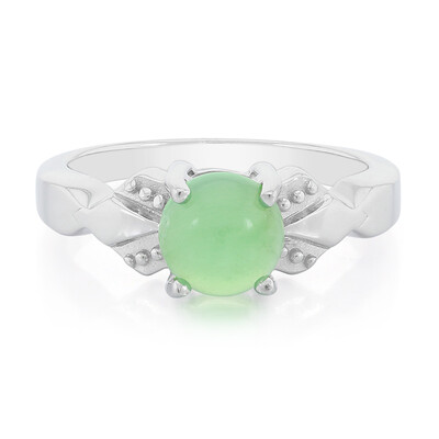 Zilveren ring met een keizerlijk chrysopraas