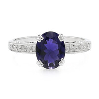 Zilveren ring met een Ceylon ioliet