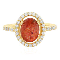 Zilveren ring met een zonnesteen
