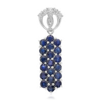 Zilveren hanger met blauwe saffieren