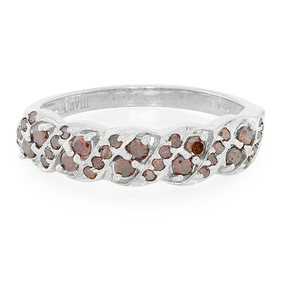 Zilveren ring met Fancy diamanten