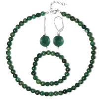 Zilveren set met jade