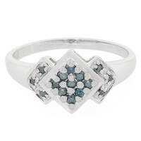 Zilveren ring met Fancy diamanten
