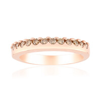 Gouden ring met SI1 Argyle Rose De France Diamanten
