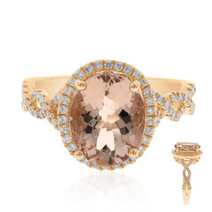 Gouden ring met een AAA morganiet (CIRARI)