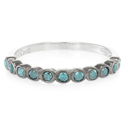 Zilveren ring met Fancy diamanten