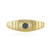 Gouden ring met een I4 Blauwe Diamant