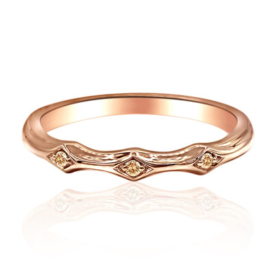 Gouden ring met SI1 Argyle Rose De France Diamanten (Annette)