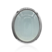 Zilveren hanger met een Blauwe chalcedoon