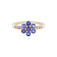 Gouden ring met tanzanieten