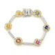 Zilveren armband met groene saffieren (Gems en Vogue)