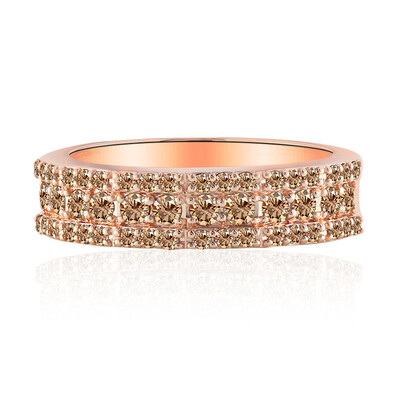 Gouden ring met SI1 Argyle Rose De France Diamanten (Annette)