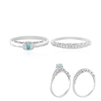 Zilveren ring met een Blauwe apatiet