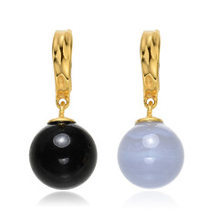 Zilveren hanger met een blauwe kant agaat