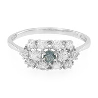 Zilveren ring met een Tanzania-Saffier