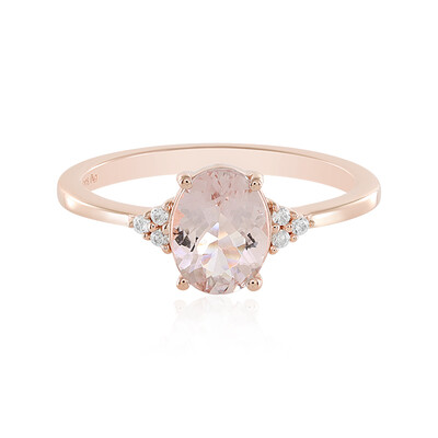 Zilveren ring met een morganiet