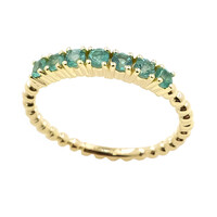 Gouden ring met AAA Zambia smaragden (de Melo)