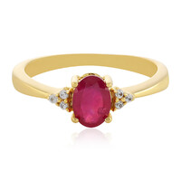 Zilveren ring met een Madagaskar Robijn
