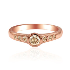 Gouden ring met een VS1 Argyle-Rose de France-Diamant
