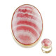 Zilveren ring met een rhodochrosiet (Bali Barong)