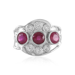 Zilveren ring met Madagaskar Robijnen (de Melo)