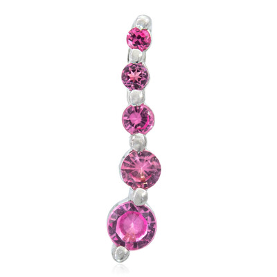 Zilveren hanger met een roze spinel