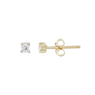 Gouden oorbellen met SI1 (I) Diamanten