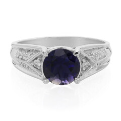 Zilveren ring met een Ceylon ioliet