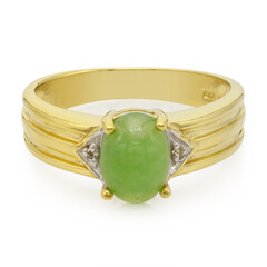 Zilveren ring met een keizerlijk chrysopraas