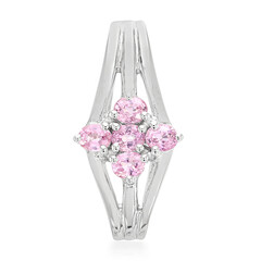 Zilveren hanger met Padparadscha saffieren