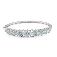 Zilveren armband met hemel-blauwe topaasstenen